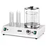 HENDI Worst en hotdogbroodjes warmer, 220-240V/550W, 500x310x(H)395mm Worst en hotdogbroodjes warmer
