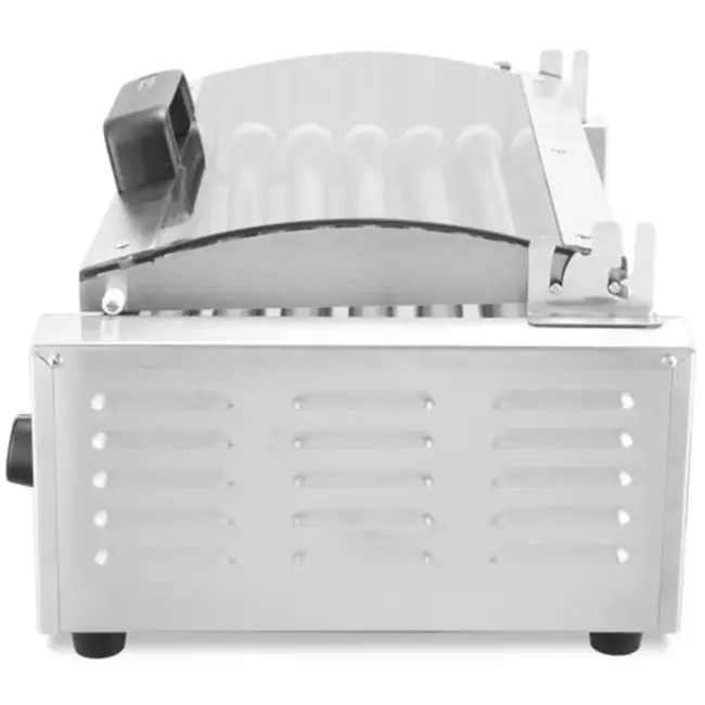 HENDI worstenroller roestvrij staal met energiebesparend deksel rollengte 45 cm zilver horeca