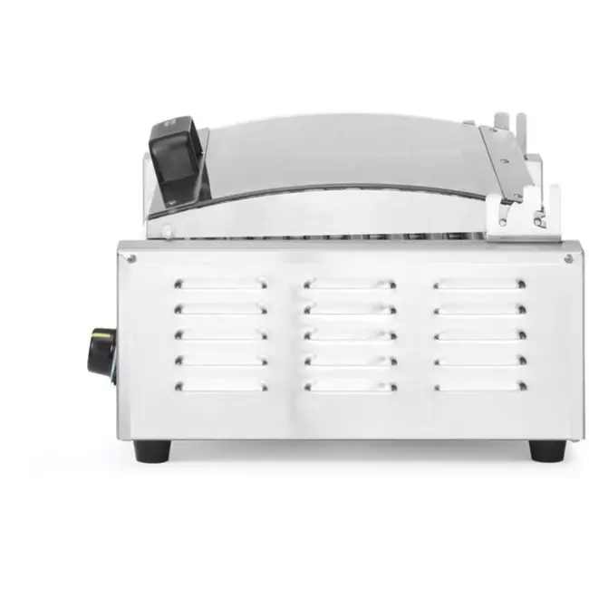 HENDI Worstrolgrill 1-zone - rvs - energiebesparend deksel - 45 cm rollengte - zilver - horeca