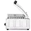 HENDI Worstrolgrill 1-zone - rvs - energiebesparend deksel - 45 cm rollengte - zilver - horeca