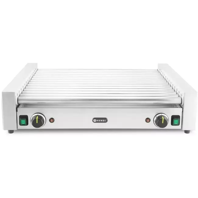 HENDI Worstrolgrill - roestvast staal - 2 verwarmingszones - 73,2x59x16,8 cm - zilver - horeca