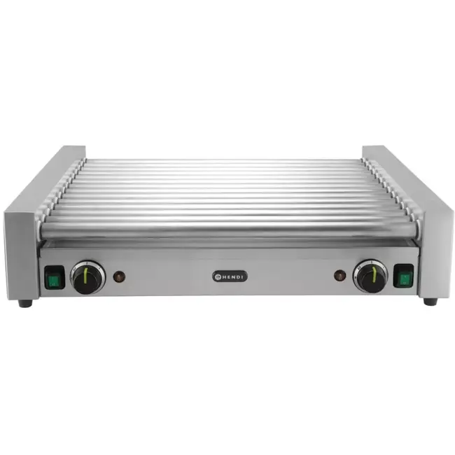 HENDI Worstrolgrill - roestvast staal - 2 verwarmingszones - 73,2x59x16,8 cm - zilver - horeca