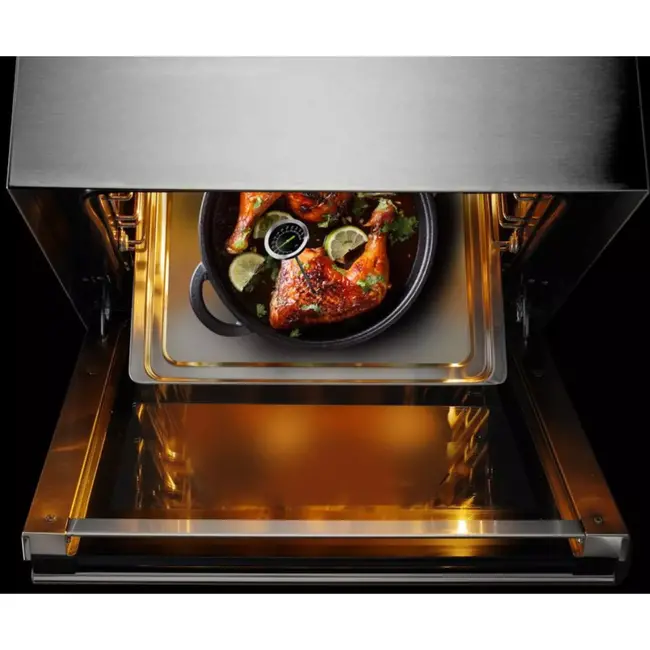 HENDI Analoge keukenthermometer - roestvast staal en veiligheidsglas - diameter 5,2 cm, hoogte 14 cm - zilverkleurig - 0 tot 300 graden - voor professionele keuken