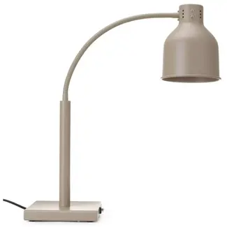 HENDI Warmhoudlamp - metaal met antiroestlaag - flexibele arm en infrarood - 26,8x20,3x(h)66 cm - beige - buffet en keuken