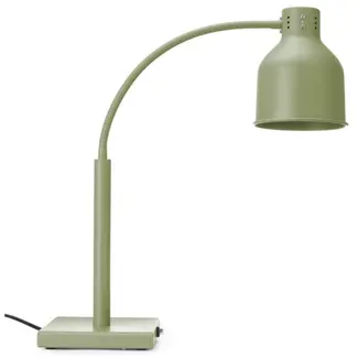 HENDI Warmtelamp met flexibele arm - ijzer met antiroestlaag - 26,8 x 20,3 x 66 cm - groen - warmhouden van voedsel - buffet en horeca