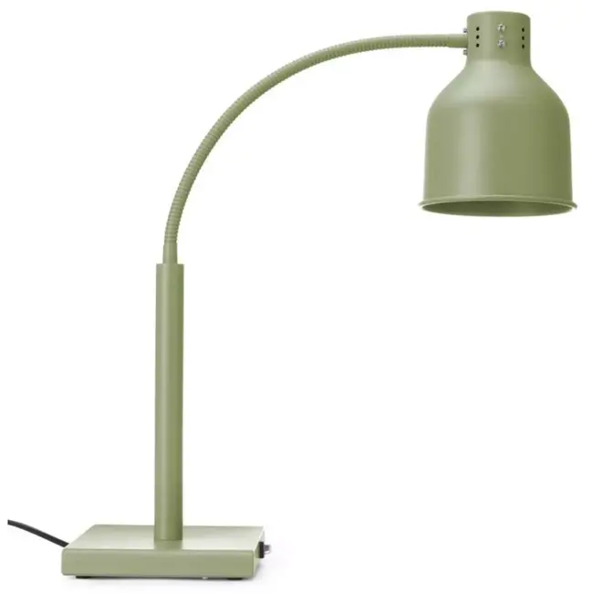 HENDI Warmtelamp met flexibele arm - ijzer met antiroestlaag - 26,8 x 20,3 x 66 cm - groen - warmhouden van voedsel - buffet en horeca