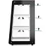 HENDI Opzet warmhoudvitrine, Zwart, 220-240V/500W, 472x447x(H)775mm Opzet warmhoudvitrine