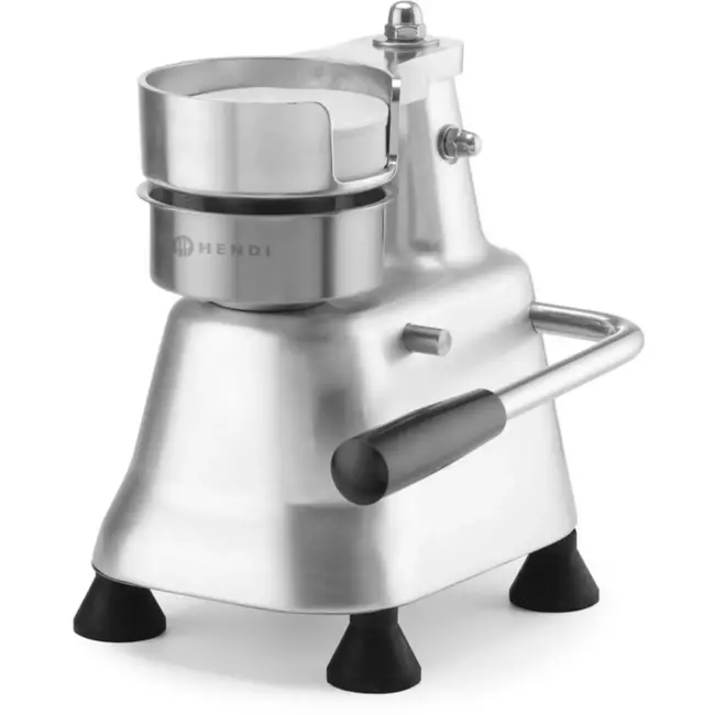 HENDI hamburgerpers - geanodiseerd aluminium en roestvast staal - automatische uitwerper - diameter 10 cm - zilverkleurig - 24x23x(H)25 cm - voor horeca