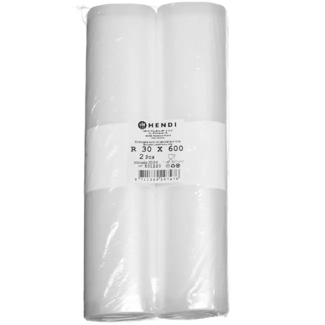HENDI Vacuumzakken op rol-PA/PE-relief-600x30 cm-2 rollen-voor vacuummachine-voedselopslag