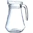 HENDI Glazen schenkkan - 1 liter - diameter 100 mm x hoogte 198 mm - vaatwasmachinebestendig - transparant - voor sap, water en thee