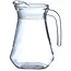 HENDI Glazen kan - glas - voor warme en koude dranken, vaatwasmachinebestendig - 1,3 liter - diameter 10,3 cm x hoogte 21 cm - transparant - horeca en thuis