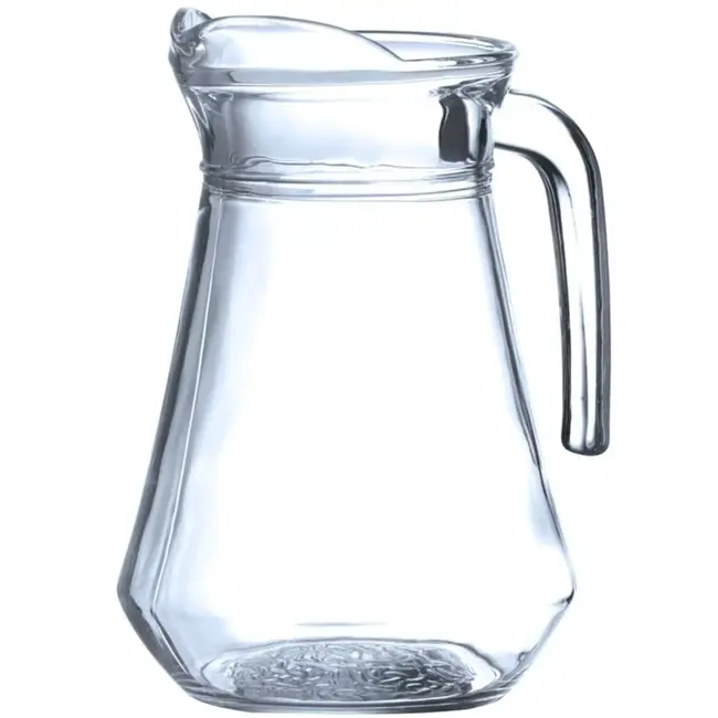 HENDI Glazen kan - glas - voor warme en koude dranken, vaatwasmachinebestendig - 1,3 liter - diameter 10,3 cm x hoogte 21 cm - transparant - horeca en thuis