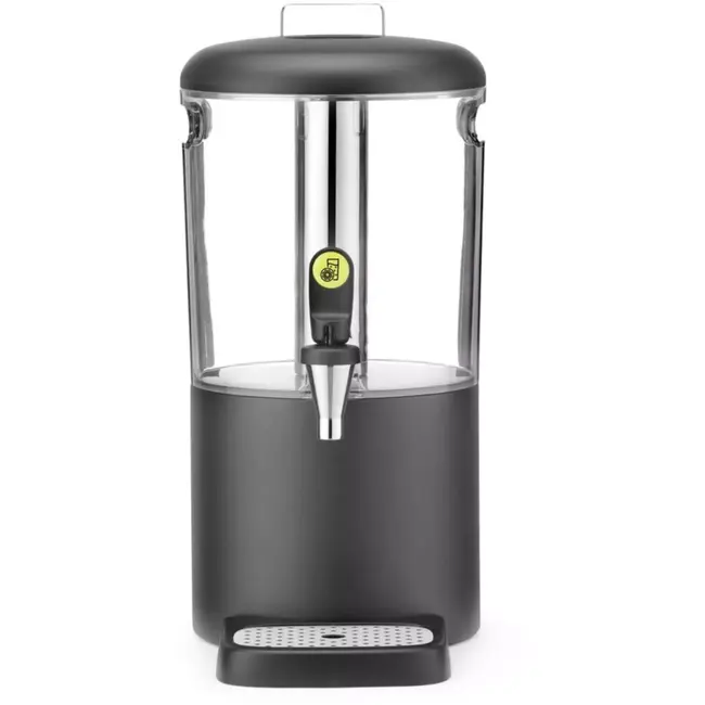 HENDI sapdispenser 4 liter - ABS en roestvast staal - koelbuis voor ijs, druppelvrije tap - 315x211x431 mm - zwart - voor koude dranken op buffet