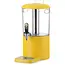 HENDI sapdispenser - ABS en roestvast staal - met koelbuis en druppelvrije kraan - 4 liter - 31,5 x 21,1 x 43,1 cm - geel - voor koude dranken op buffet