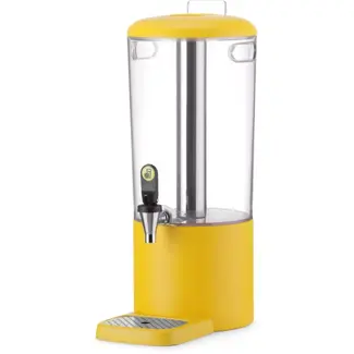 HENDI Sapdispenser 8 liter - ABS en RVS - met koelbuis - 31,8x21,6x53,2 cm - geel - buffet