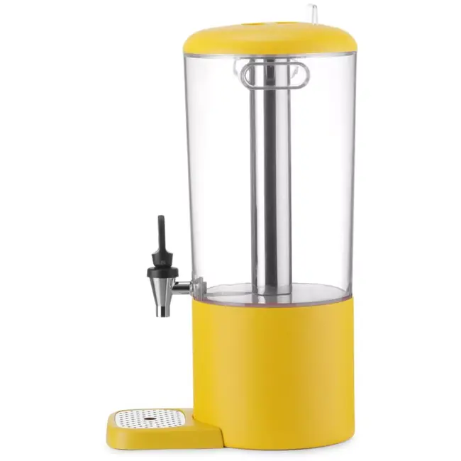 HENDI Sapdispenser 8 liter - ABS en RVS - met koelbuis - 31,8x21,6x53,2 cm - geel - buffet