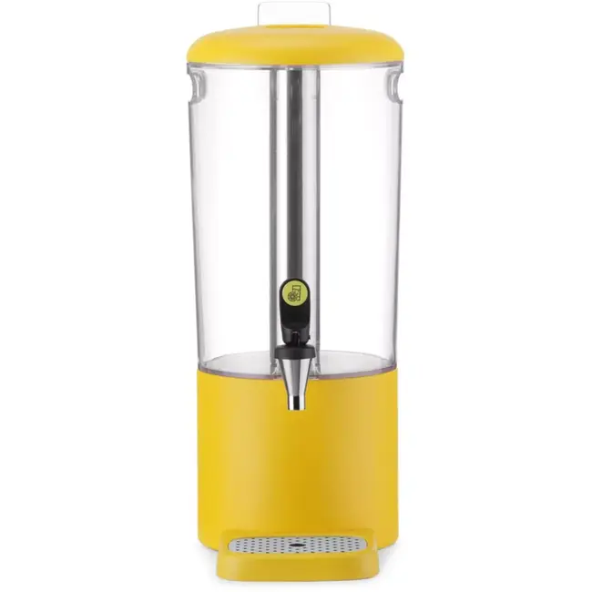 HENDI Sapdispenser 8 liter - ABS en RVS - met koelbuis - 31,8x21,6x53,2 cm - geel - buffet