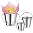 HENDI Serveeremmer rvs met handgreep - diameter 7,5 x hoogte 6,6 cm - zilver - snacks horeca