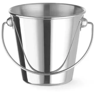 HENDI Serveeremmer roestvast staal met handgreep - 9 cm diameter x 8,5 cm hoog - zilver - horeca