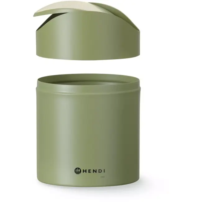 HENDI Tafelprullenbak - gepoedercoat staal - schommeldeksel - 12x16,5 cm - 1,2 l - groen