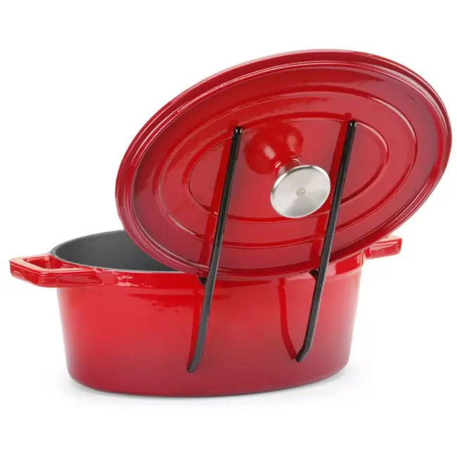 HENDI Dekselhouder - RVS - antislip - 22,4x5,2x10,5 cm - zilverkleurig - 2 stuks - voor pannen