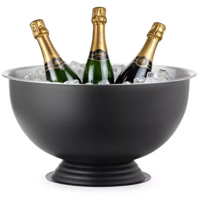 BarUp Champagnekoeler roestvast staal 13 liter, 393x214 mm, zwart, flessenkoeling horeca