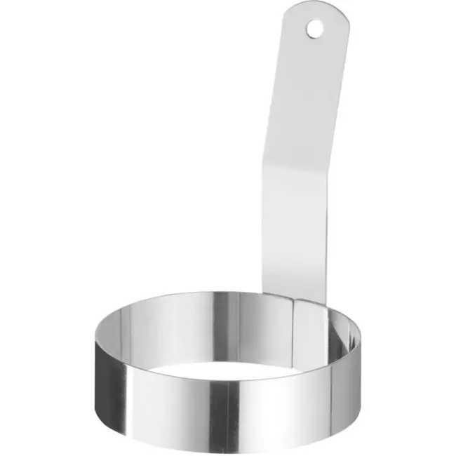 HENDI Eierring met lang handvat - rvs - ⌀88x(H)125mm - zilver - voor spiegeleieren