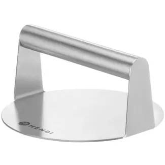 HENDI Hamburgerpers - rvs 18/8 - voor het persen van hamburgers, vaatwasmachinebestendig - diameter 16 cm x hoogte 7,8 cm - zilver - voor professionele keuken
