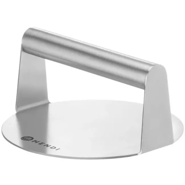 HENDI Hamburgerpers - rvs 18/8 - voor het persen van hamburgers, vaatwasmachinebestendig - diameter 16 cm x hoogte 7,8 cm - zilver - voor professionele keuken
