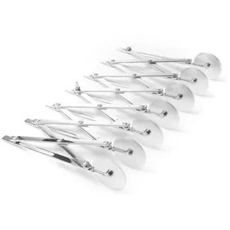 HENDI Deegsnijder met 7 wielen - roestvast staal 18/8 - verstelbare snijbreedte - 22,2 x 8,0 x 5,5 cm - zilverkleurig - voor bakkerij en patisserie