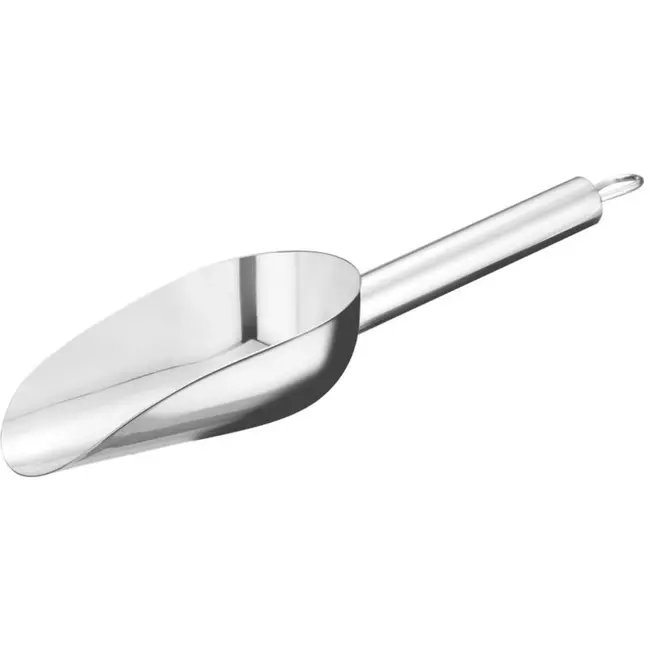 BarUp ijsblokjesschep - 235x70 mm - 0,11 liter - rvs - met ophanghaak - zilver - bar en horeca