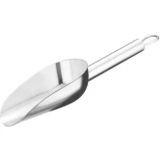 BarUp schep voor ijsblokjes - roestvast staal - 33,5x10 cm - zilver - 0,36 l - horeca