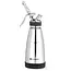 HENDI slagroomsifon thermisch geisoleerd - rvs dubbelwandig - 0,5 liter - 95 mm dia x 275 mm hoog - zilver - met 3 spuitmondjes - voor warme en koude sauzen