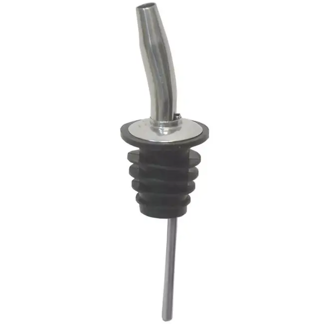 HENDI Schenktuit voor flessen - roestvast staal - vrije doorloop, langwerpig, met kunststof stop - zilver - voor bar en keuken