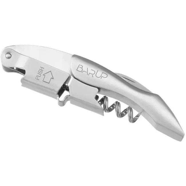 BarUp Kelnermes rvs 18/0 – drie-in-een kurkentrekker, foliesnijder, flesopener – 12 cm – horeca