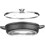 HENDI Braadpan met antiaanbaklaag, 4,3L, Zwart, 425x332x(H)70mm Braadpan met antiaanbaklaag
