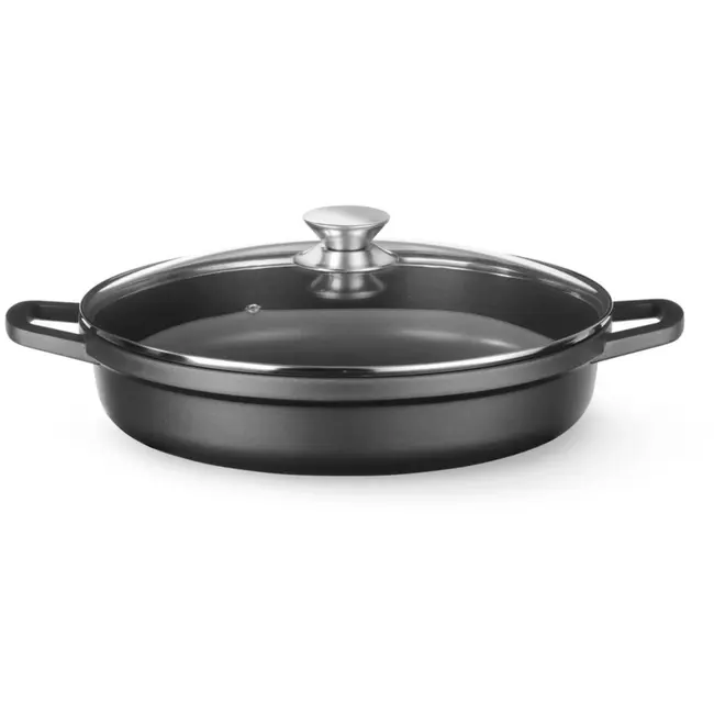 HENDI Braadpan - aluminium - antiaanbaklaag - 42,5 x 33,2 x 7 cm - zwart - gas en inductie