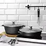 HENDI Braadpan met antiaanbaklaag, 7L, Zwart, 367x290x(H)122mm Braadpan met antiaanbaklaag