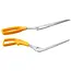 HENDI pizzaschaar - roestvast staal met polypropyleen greep - robuuste uitvoering, verschuift beleg niet - 245x88 mm - oranje - voor Napolitaanse pizza