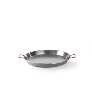 HENDI paellapan - koolstofstaal - twee handgrepen - diameter 30 cm, hoogte 11 cm - staalkleur - voor paella en barbecue op gaskookplaat