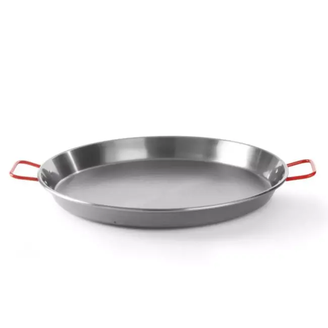 HENDI Paellapan koolstofstaal 2 handgrepen diameter 42 cm x 12 cm hoog zwart gas en barbecue