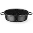 HENDI Braadpan - koolstofstaal geemailleerd - 12 cm x 4 cm - zwart - bereiden en serveren