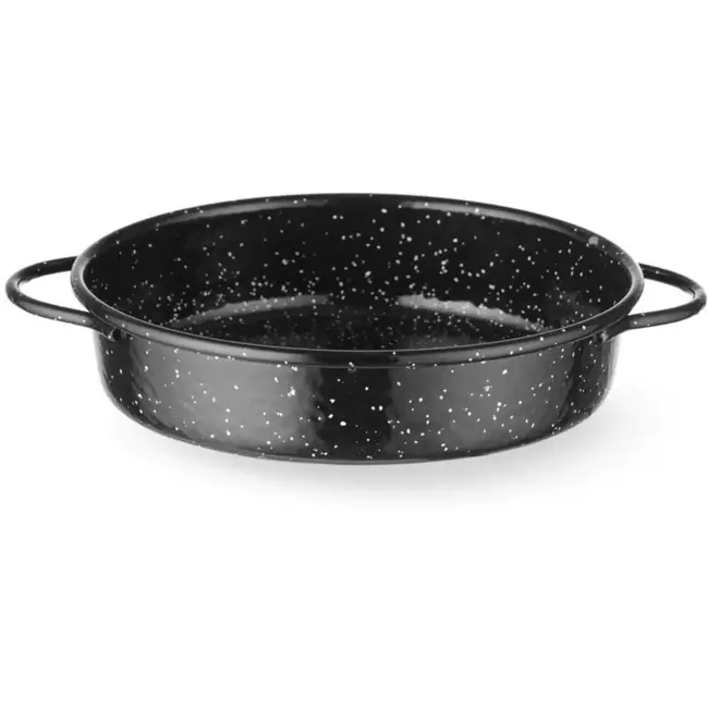 HENDI Braadpan - geemailleerd koolstofstaal - 20 cm x 4,5 cm - zwart - braden en serveren