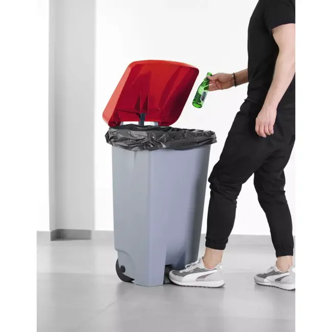 HENDI Afvalbakdeksel - polypropyleen (PP) - 50,5 x 41,5 cm - rood - voor afvalbak