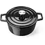 HENDI Braadpan gietijzer - geemailleerd - met deksel voor stoven en braden - 317x240x(H)105 mm - 3,7 liter - zwart - oven en inductie