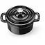 HENDI Braadpan geëmailleerd gietijzer, 0,27L, Zwart, 130x100x(H)48mm Braadpan geëmailleerd gietijzer