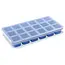 HENDI IJsblokjesvorm met deksel - siliconen met polypropyleen deksel - 21,7 x 11,4 x 3,0 cm - blauw - 18 ijsblokjes (2,6 x 2,6 x 2,6 cm) - vriezer