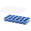 HENDI IJsblokjesvorm met deksel - siliconen met polypropyleen deksel - 21,7 x 11,4 x 3,0 cm - blauw - 18 ijsblokjes (2,6 x 2,6 x 2,6 cm) - vriezer