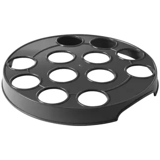 HENDI Bierglazenhouder - ABS-kunststof - 12-vaks - diameter 31,5 cm - hoogte 3,5 cm - vakdiameter 5,5 cm - zwart - vaatwasmachinebestendig - horeca en glastransport