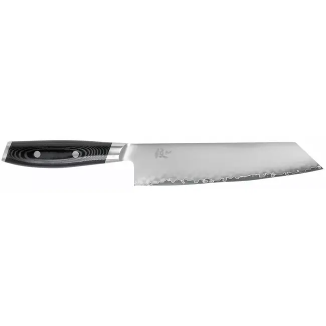 Yaxell Kiritsuke koksmes - roestvrij staal - 3-laags lemmet, moeiteloos snijden - 20 cm - zwart composiet handvat - professionele keuken